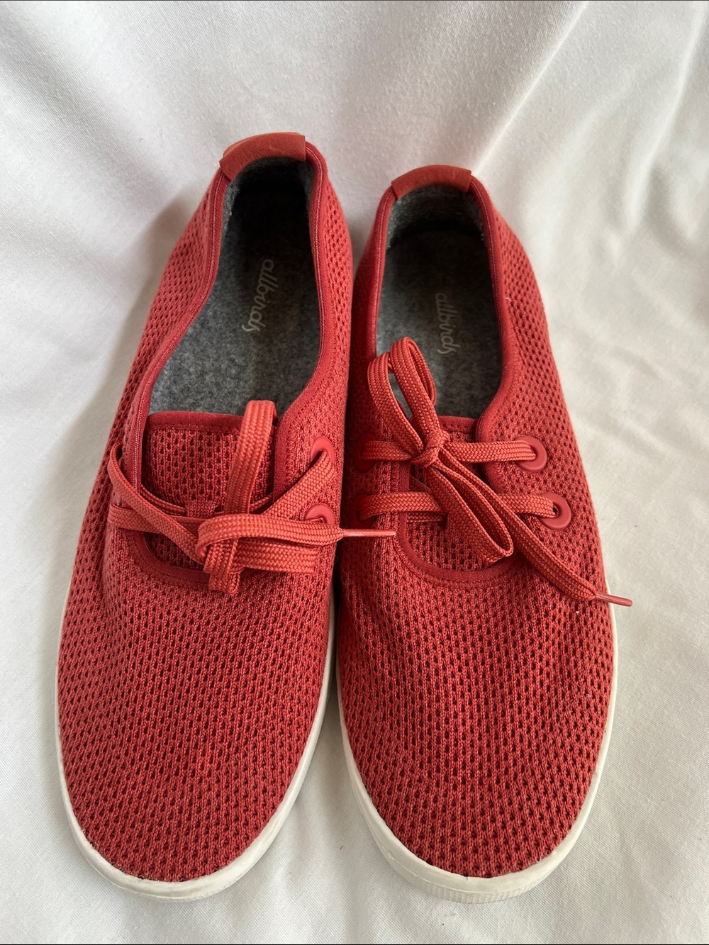 allbirds Women’s Red Knit Lace-Up Sneakers